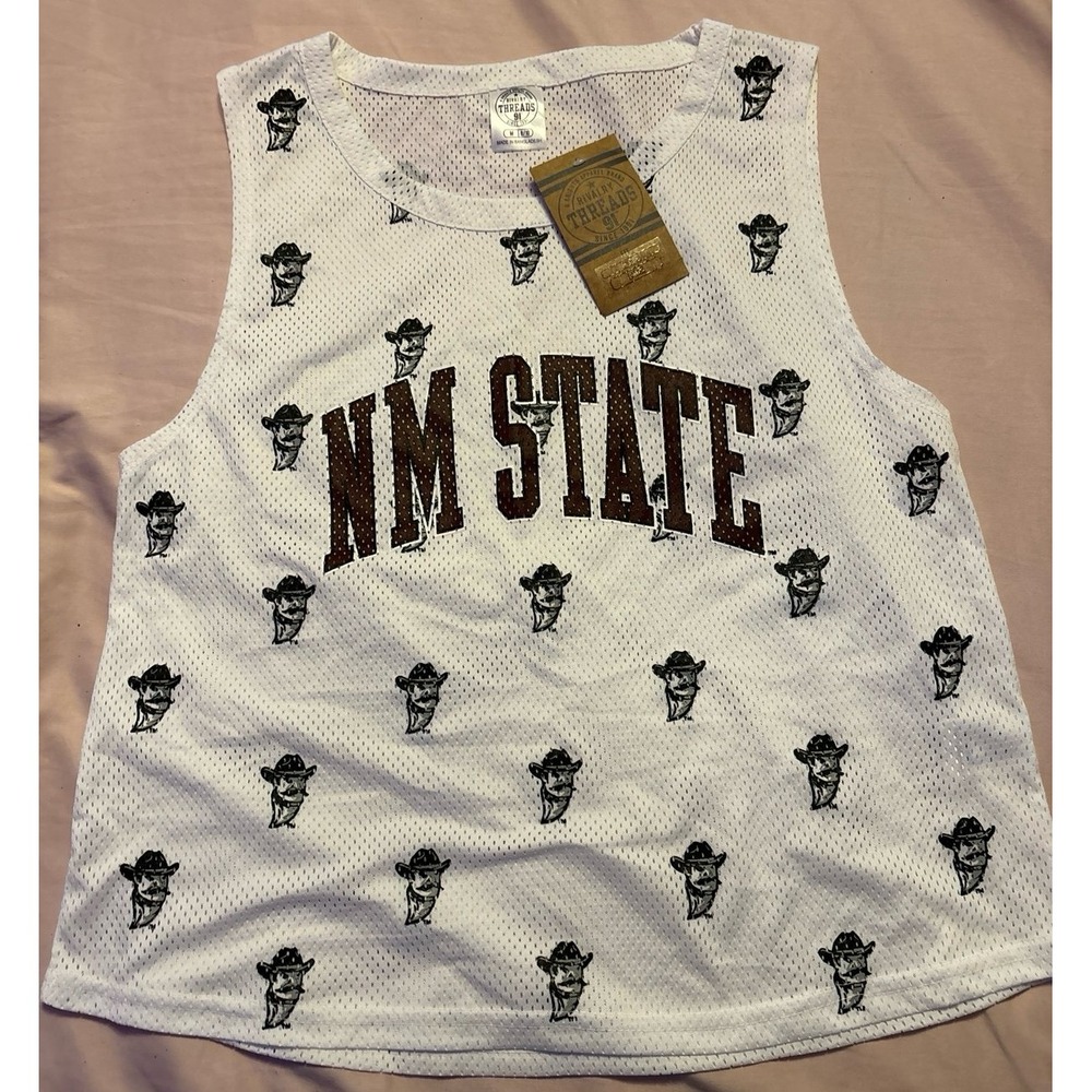 NEW Rivalry Threads NCAA Women's NM State Aggies Loose Fit Jersey Net Tank Top M